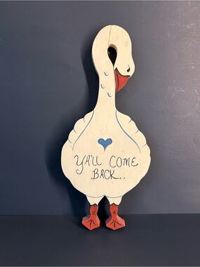 Vintage Wooden Goose Wall Decor